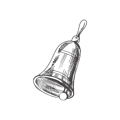 Premium Vector | Vector handdrawn school supplies illustration detailed retro style school bell sketch vintage sketch element back to school school essential illustration School Supplies Illustration, Bell Sketch, Bell Drawing, Bell Illustration, Hand Doodles, Children Sketch, Kids Doodles, Object Drawing, School School