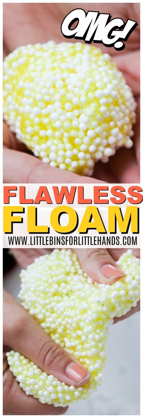 floam - how to make floam with a DIY floam slime recipe Quick And Easy Art Projects, Crunchy Slime Recipe, Easy Diy Slime, Floam Recipe, Easy To Make Slime, How To Make Floam, Easy Art Projects For Kids, Diy Floam, Fun Slime