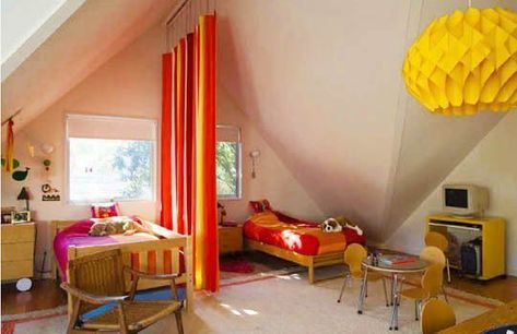 25 Incredible "Shared Bedroom" Ideas for your Kids • Page 7 of 26 • Picky Stitch Kids Room Divider, Small Room Divider, Temporary Room Dividers, Closet Ikea, Fabric Room Dividers, Bamboo Room Divider, Kids Shared Bedroom, Sliding Room Dividers, Shared Kids Room