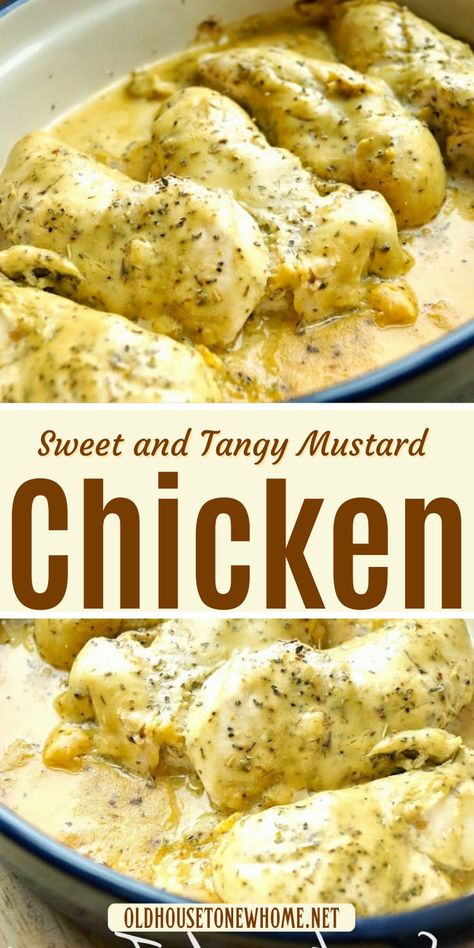 Sweet and Tangy Mustard Baked Chicken is a simple and quick chicken dinner recipe that your family will love! Quick Chicken Dinner, Easy Chicken Dinner, Chicken Dinner Recipe, Simple Chicken, Quick Chicken, Tangier, Chicken Dinner Recipes, Easy Chicken Recipes, Dinner Recipe