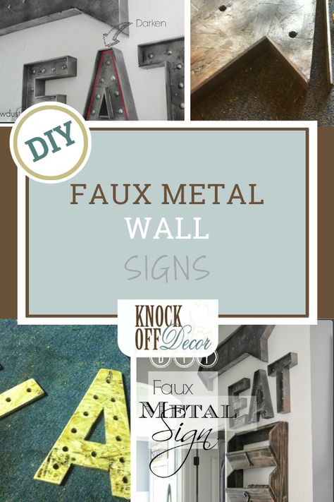 Installing Electrical Outlet, Faux Metal, Carriage Bolt, Marquee Sign, Metal Wall Sign, Diy House Projects, Craft Store, Diy Tutorials, Diy Home Decor Projects