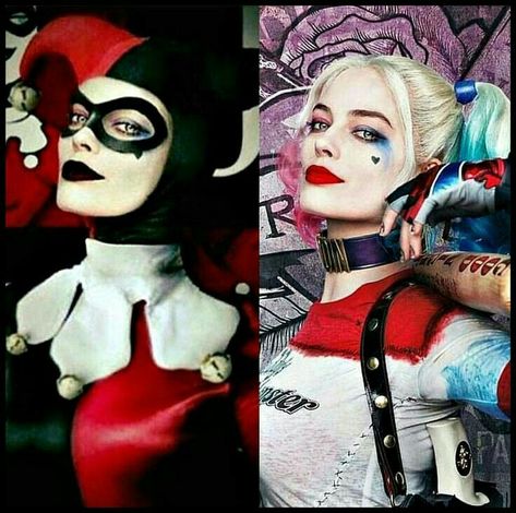 Harley!😍 Her classic is👌👌👌👌👌👌👌🔥🔥🔥🔥🔥🔥🔥🔥🔥👀👀👀👀👀👀 Original Harley Quinn, Comic Book Villains, Harley Quinn Halloween, Margot Robbie Harley Quinn, Margot Robbie Harley, Harley Quinn Costume, Hallowen Costume, Harley Quinn Cosplay, Halloween Cupcakes