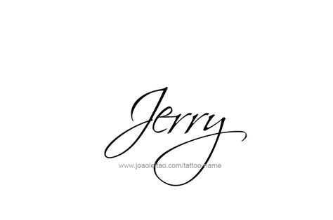 Jerry Name Tattoo Designs Jerry Tattoo, Tattoo Design Name, Animal Names, Simple Henna Tattoo, Yellow Cottage, Name Tattoo Designs, Simple Henna, Design Name, Name Tattoo