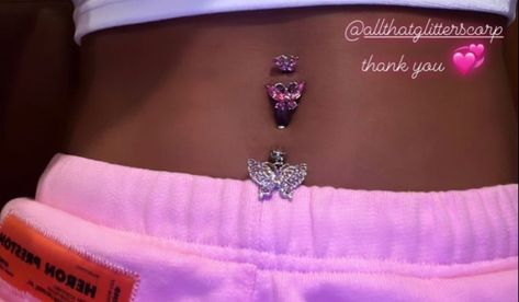 Belly Button Piercing On Black Women, Belly Button Piercing Hello Kitty, Belly Piercings Black Women, 2 Belly Button Piercings, Top And Bottom Belly Piercing, Belly Button Piercing Black Women, Double Belly Button Piercing, Belly Piercings, Double Navel Piercing