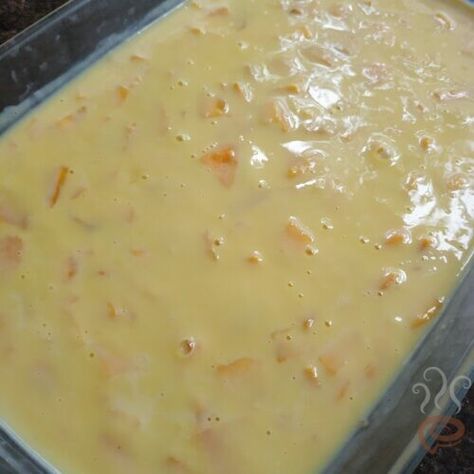 Mango Custard is an eggless pudding recipe made with store bought custard powder and ripe mangoes. Custard is quite popular in India. This mango version is a Mango Custard Pudding, Eggless Pudding Recipe, Eggless Pudding, Mango Custard Recipe, Papaya Milkshake, Custard Powder Recipes, Marrow Recipe, Mango Custard, Egg Puff