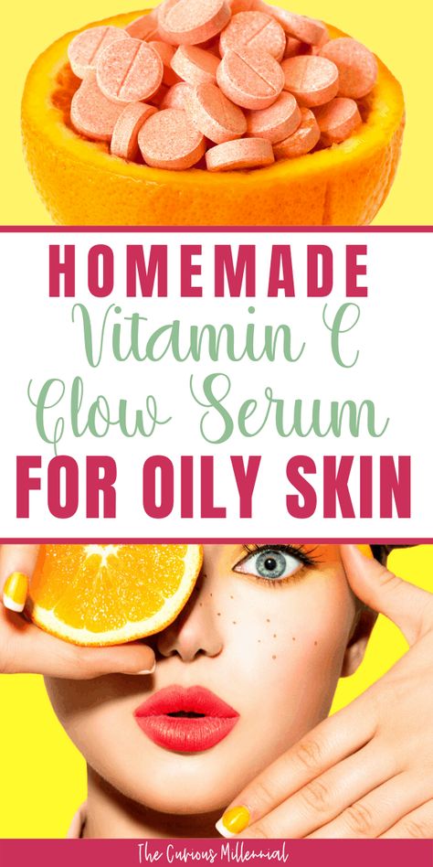 Vitamin C is the holy grail of skin care products. This diy vitamin c face serum is great for oily skin folks out there. This serum is best for removing acne marks and dark spots. This homemade serum uses Vitamin C tablets. It is a completely natural recipe. Do include this face serum in your skincare routine! #DIYSkinCare #NaturalSkinCare #oilyskin #VitaminC #glowserumforface Homemade Serum, Serum For Oily Skin, Diy Vitamin C Serum, Skin Care Procedures, Skin Care Routine For Teens, Vitamin C Tablets, Vitamin C Face Serum, Glow Serum, Oily Skin Care