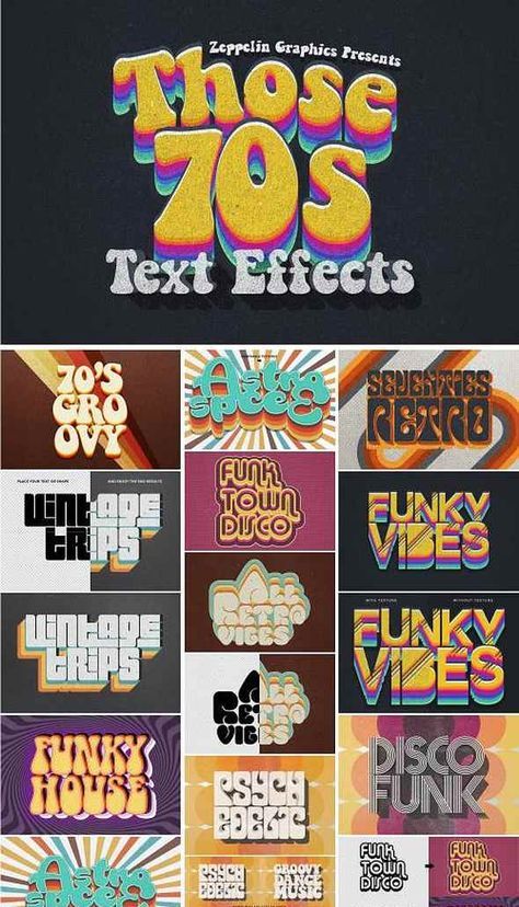 Disco Aesthetic Graphic Design, 70s Effect Photoshop, Typographie Logo, 70s Design, Vintage Logos, Wallpaper Retro, 타이포그래피 포스터 디자인, Retro Font, Retro Aesthetic