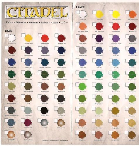 Faeit 212: Warhammer 40k News and Rumors: New Citadel Paint Charts! Citadel Paint, Warhammer 40k Painting, 40k Painting, Paint Games, Paint Charts, Stormcast Eternals, Paint Color Chart, Paint App, Painting Miniatures