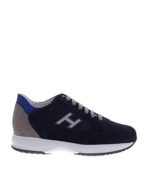 HOGAN H-FLOCK NEW INTERACTIVE SNEAKERS. #hogan #shoes Hogan Shoes, Dc Sneaker, Flocking, Blue Grey, Rubber Sole, Sneakers, Grey, Blue