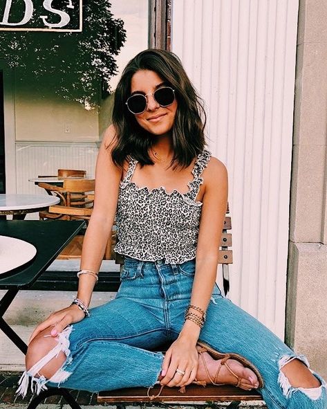 Style Outfits, Spring Summer Outfits, Outfit Idea, Outfits Casuales, Cute Casual Outfits, Ripped Jeans, Spring Summer Fashion, Aesthetic Clothes, Amazing Things