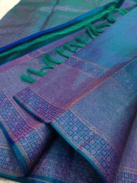 Wedding Saree Blue, Christian Wedding Saree, Indigo Wedding, Bridal Anarkali Suits, Bridal Anarkali, Saree Blue, South Indian Bride Saree, Silk Saree Blouse Designs Patterns, Saree Kanchipuram