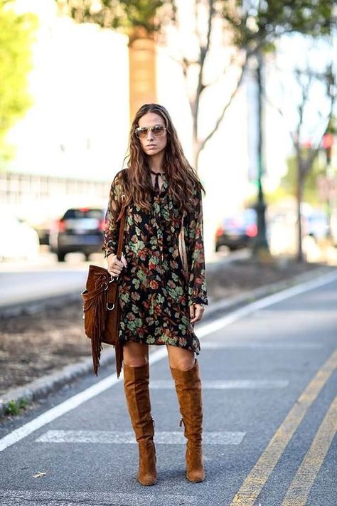 Street Style: estilo en la Gran Manzana Boho Print Dress, New York Fashion Week Street Style, Nyfw Street Style, Fashion Blogger Style, Moda Plus, Autumn Street Style, Fall Street Style, Look Vintage, Cool Street Fashion