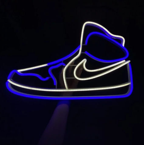 Write to us on Instagram- @gdziejest_neon Games Room Inspiration, Decorate A Room, Birthday Ideas For Her, Led Shoes, Shoe Nike, Presents For Kids, Logo Sign, Gaming Room, Futuristic Design