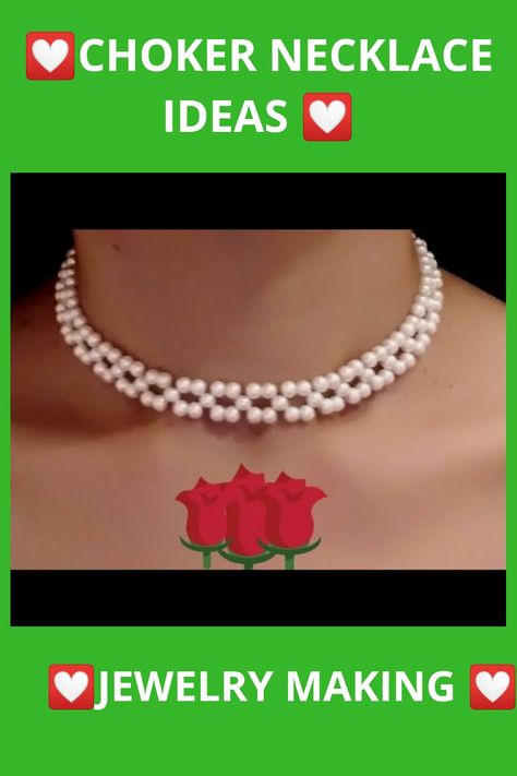 How To Make A Choker Necklace, Diy Chockers, Diy Choker Necklace, Make Beads, Beads Choker Necklace, Handmade Choker Necklace, Diy Choker, Necklace With Beads, Choker Necklace Designs