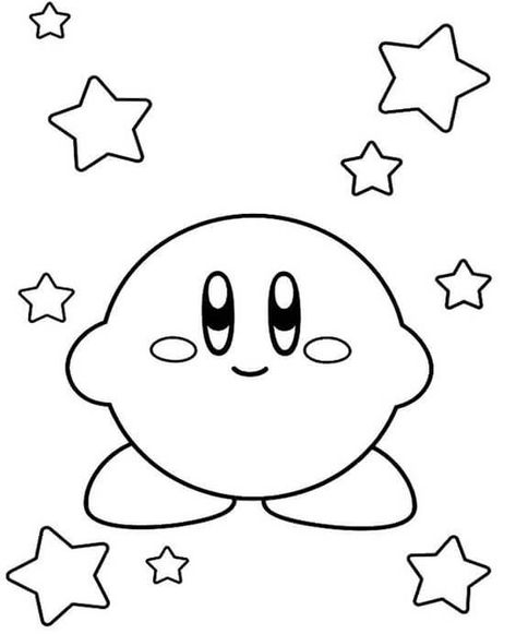 Fun Kirby coloring pages for your little one. They are free and easy to print. The collection is varied with different skill levels Star Coloring Pages, Kitty Coloring, Hello Kitty Coloring, Pokemon Coloring, Easy Coloring Pages, Cartoon Coloring Pages, Halloween Coloring Pages, Coloring Book Art, Cute Coloring Pages