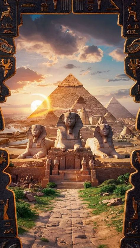 Egyptian Civilization Project, Sphinx Mythology, Ancient Egyptian Civilization, The Pyramids Of Egypt, Aladdin Art, Ancient Egyptian Cities, Pyramids Of Egypt, Starověký Egypt, Ancient Egyptian Tombs