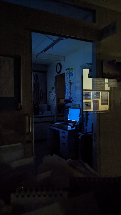 A Japanese hospital at night, from my friend Melody that was in for her knee Hospital At Night Aesthetic, Hospital Night Aesthetic, Dark Hospital Aethstetic, Dark Hospital Room Aesthetic, Hospital Aesthetics Dark, Hospitalcore Dark, Night Shift Aesthetic, Dark Hospital, Hospital At Night