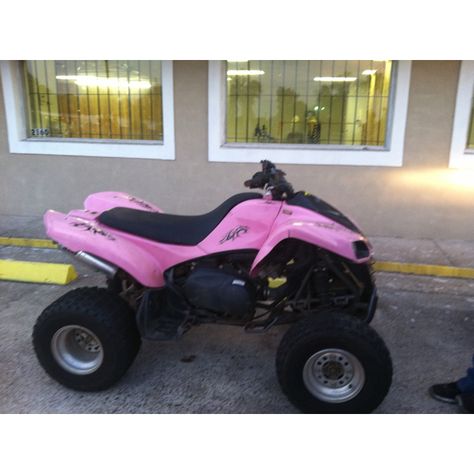 Girly pink quad Pink Quad Bike, Pink Four Wheeler, Luxury Things, Hot Tub House, Four Wheeler, Cool Dirt Bikes, Dog Tree, 4 Wheelers, Pretty Bike