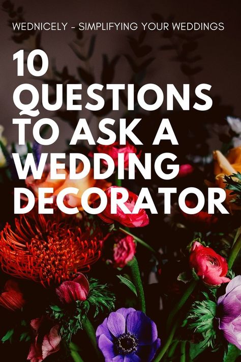 Questions to ask a Wedding Decorator Wedding Decorator, Question To Ask, She Is Perfect, Questions To Ask, Big Day, You Must, A Wedding, Wedding Decorations, Wedding Ideas