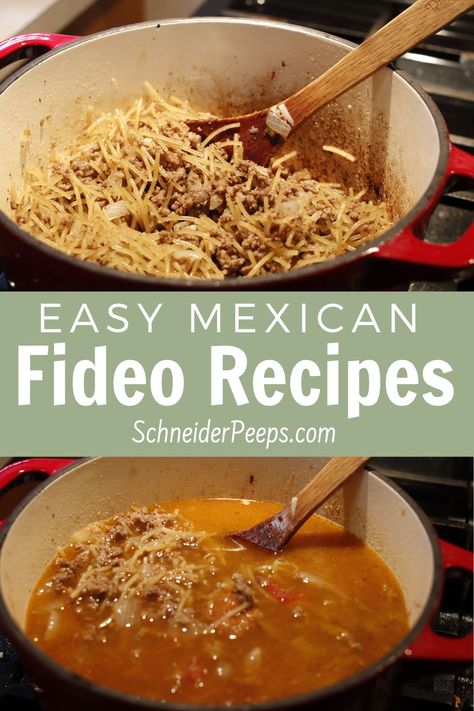 Fideo Loco Recipe Ground Beef, Fideo Recipe Mexican Easy, Easy Fideo Recipe Simple, Fideo With Ground Beef Recipes, Fideo Loco Recipe Mexican, Chicken Fideo Recipe Mexican, Fideo Recipe Mexican With Ground Beef And Potatoes, Fideo Soup Mexican, Fideo Recipe Mexican With Ground Beef