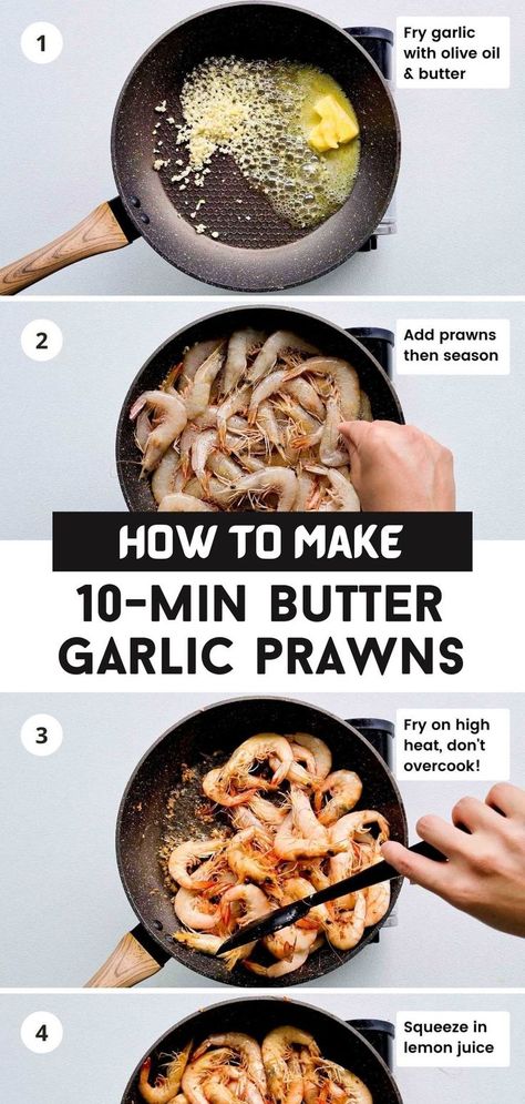 Cooked Prawn Recipes, Butter Garlic Prawns, Garlic Prawns Recipe, Butter Garlic Shrimp, Easy Prawn Recipes, How To Cook Prawns, How To Cook Garlic, Butter Prawn, Prawns Fry