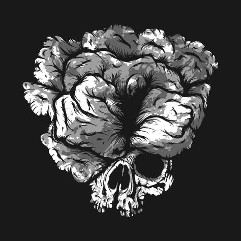 Check out this awesome 'Clicker+Skull' design on @TeePublic! Clicker Drawing Tlou, Tlou Clicker Art, The Last Of Us Clicker Drawing, Tlou Symbols, Clicker Tattoo, Clicker Zombie, Clickers The Last Of Us, Cordyceps Zombies, The Last Of Us Tattoo