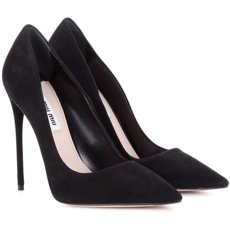 Miu Miu Suede Pumps (3,375 MYR) ❤ liked on Polyvore featuring shoes, pumps, miu miu, heels, black, black heel pumps, kohl shoes, black heeled shoes, heel pump and black shoes Miu Miu Pumps, Elegant Shoes Heels, Dr Shoes, Fashion Shoes Heels, Black Suede Shoes, Shoes Heels Classy, Black Shoes Heels, Classy Shoes, Suede Leather Shoes