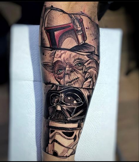 Storm Trooper Tattoo, Stormtrooper Tattoo, Walker Star Wars, Star Wars Tattoo Sleeve, Lightsaber Tattoo, Darth Vader Tattoo, Star Wars Art Drawings, Darkside Tattoo, Star Tattoo Designs