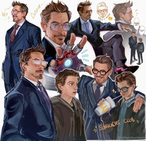 Tony Stark Peter Parker, Tony Stark Fanart, Marvel Drawings, Avengers Comics, Marvel Fan Art, Mcu Marvel, Marvel Wallpaper, Marvel Fan, Marvel Funny