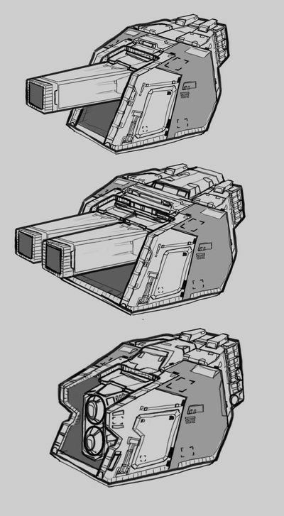 Sci Fi Turret Design, Turret Concept, Turret Design, Space Ships Concept, Space Ship Concept Art, Starship Concept, Starship Design, Sci Fi Ships, Spaceship Concept