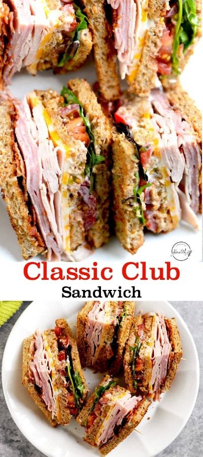 Club Sandwich Recipe, Sandwich Turkey, Guacamole Grilled Cheese, Club Sandwich Recipes, Sandwhich Recipes, Best Sandwich Recipes, Healthy Sandwich Recipes, Summer Sandwiches, Turkey Ham