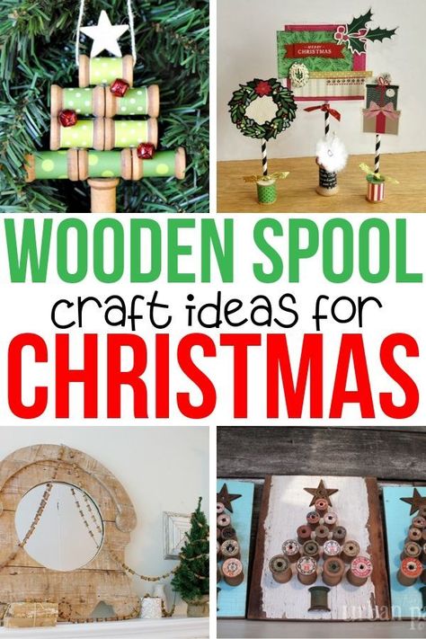 These Wooden Spool Crafts are adorable for Christmas. Vintage Christmas crafts are very popular right now and these DIY spool crafts are easy to make. Check out these cute wooden spool gift ideas for a meaningful gift! #woodenspools #christmascrafts #DIY #craftideas #easydiy #christmas #vintage #vintagechristmas Cotton Reel Craft, Craft Ideas For Christmas, Wooden Spool Projects, Wooden Spool Crafts, Spool Crafts, Vintage Christmas Crafts, Wood Spool, Diy Christmas Ornament, Wooden Spool