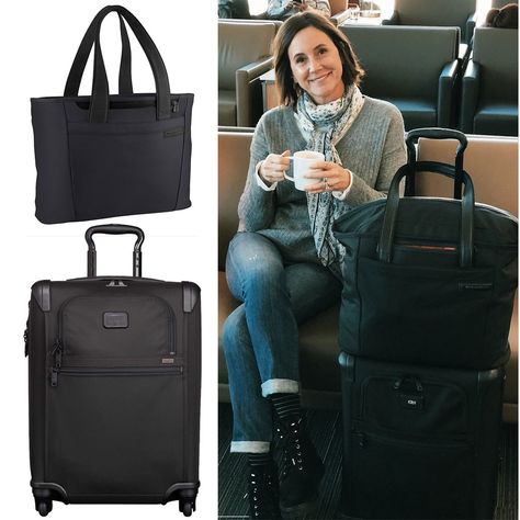 The Key to Carry-On Travel — A Note on Style Luggage Packing Hacks, Carry On Tote, Flight Essentials, Cashmere Travel Wrap, Travel Wrap, Packing Luggage, Long Puffer Coat, All Black Looks, Luggage Straps