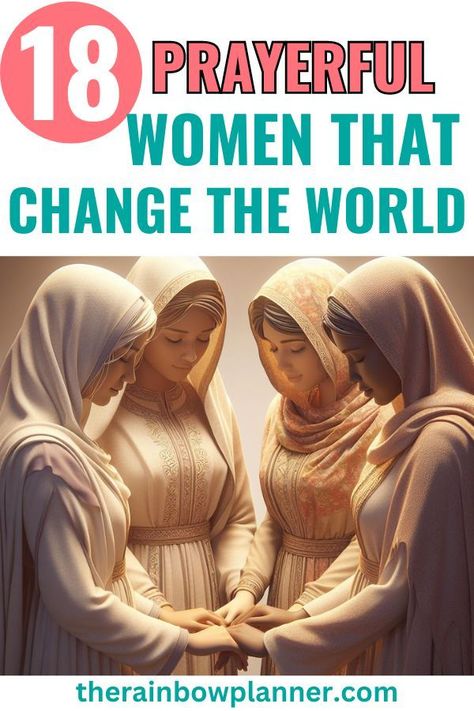 Here is a list of powerful praying women in the bible that change the world. This is extensive bible study on women of the bible to build your faith on your Christian journey. These bible stories are inspiring and encourage us to pray more even amidst challenges. Bible Study Lessons For Women, Women Of The Bible Study, Womens Fellowship, Prayerful Woman, Verse Study, Bible Character Study, Women In The Bible, Praying Woman, Prayer Breakfast