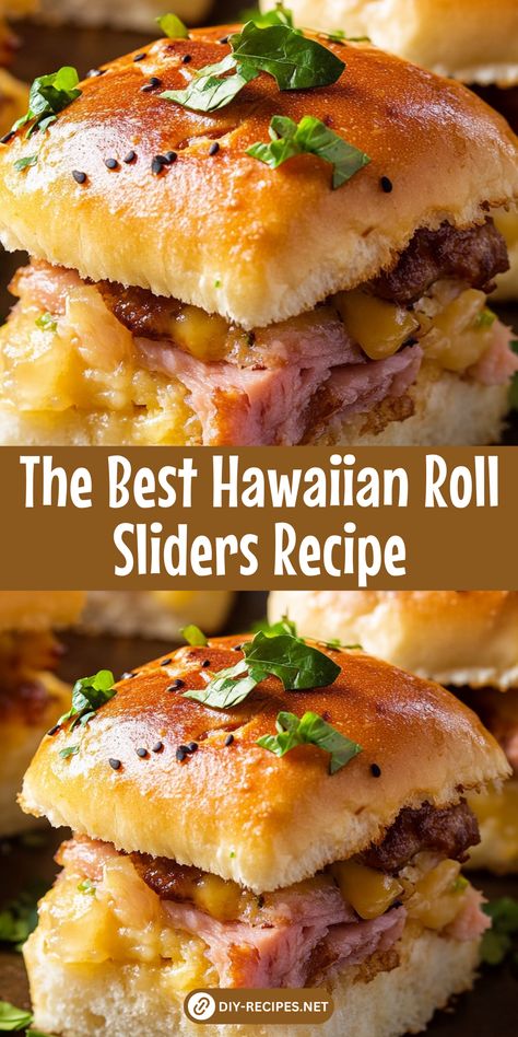 Discover the best Hawaiian Roll Sliders recipe! These cheesy, savory sliders are filled with ham and caramelized onions, then baked to golden perfection. Hawaiin Bread Sliders Ham And Cheese, Baked Sandwiches Hawaiian Rolls, Seafood Sliders Hawaiian Rolls, Sliders Easy Recipes, Ham Hawaiian Roll Sliders, Breakfast Hawaiian Rolls, Game Day Sliders Hawaiian Rolls, Ham Sliders On Hawaiian Rolls Easy, Recipes Using Hawaiian Sweet Rolls