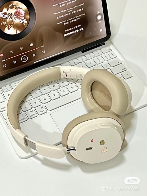 Gamer Headphones Aesthetic, Sennheiser Headphones Aesthetic, Decorated Headphones Aesthetic, Srhythm Nc25 Headphones Aesthetic, Korean Headphones, Gaming Headphones Aesthetic, Cute Headphones Aesthetic, White Headphones Aesthetic, Decorated Headphones