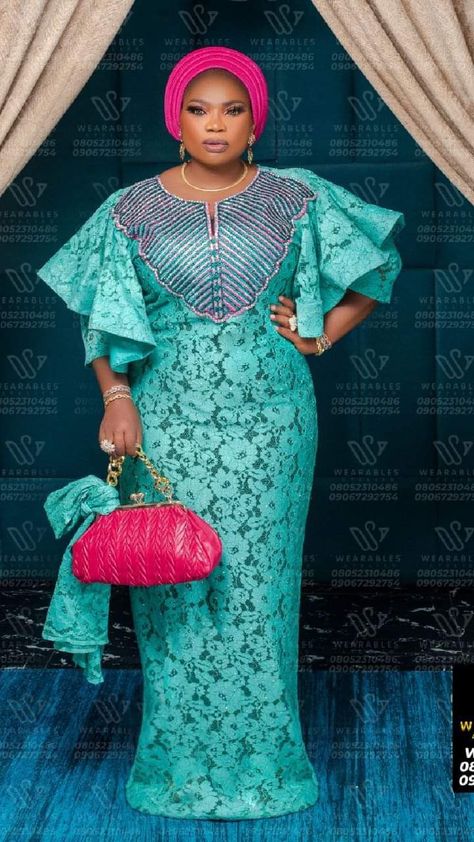 Boubou Styles For Women Lace, Dry Lace Gown Styles, Lace African Dress Style, Dry Lace Styles Nigerian Outfit, Dry Lace Gown Styles Nigerian, Chiffon Dress Styles, Lace Boubou Styles For Women, Lace Gown Styles Nigerian, Lace Dress Classy