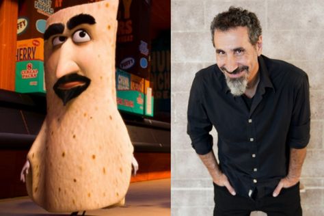 Serj Tankian Gif, System Of A Down Serj Tankian, Serj Tankian Funny, Sausage Party Movie, Party Meme, Silly Cartoon, Serj Tankian, Sausage Party, Music Jokes