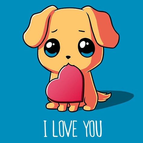 Cartoon Dog, A Cartoon, Animal Drawings, I Love You, Love You, I Love, Drawings, Blue, Kawaii