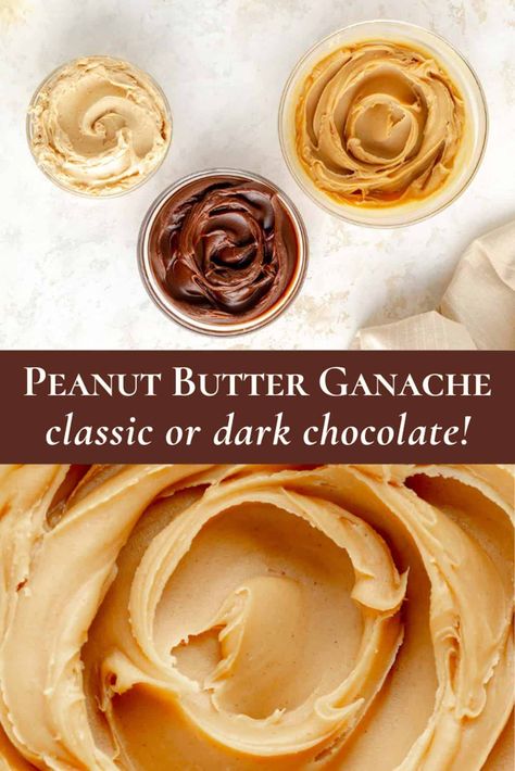 Using just 3 ingredients and a microwave, you can take countless desserts to the next level with this easy, chocolate peanut butter ganache. Peanut Butter Ganache Recipe, Filling For Macarons, Peanut Butter Mouse, Chocolate Peanut Butter Ganache, Ganache Recipe Easy, Raspberry Oatmeal Bars, Peanut Butter Ganache, Soft Chocolate Chip Cookies Recipe, Butter Ganache