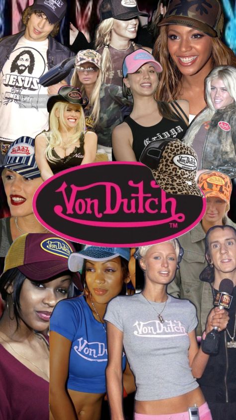 When celebrities wore von dutch in the early 2000s Von Dutch 2000s, Von Dutch Outfit, Dutch Outfit, Color Mixing Chart, The Early 2000s, Bachelorette Outfits, Von Dutch, Early 2000s, Color Mixing