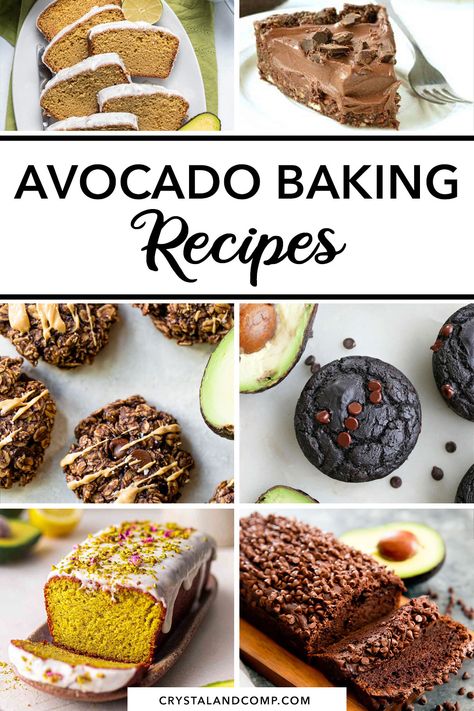 Who says vegan baking has to be complicated? Get your fork ready and dive into these easy avocado baking recipes! From vegan avocado brownies to zucchini avocado bread, you won't believe how much flavor you can pack into each delicious treat. Try them out today and enjoy the benefits of vegan baking with avocado! Recipes That Use Avocado, Baking With Avocado Oil, Avocado Sweet Recipes, Desserts With Avocado, Avocado Bread Recipes Healthy, Baked Avocado Recipes, Sweet Avocado Recipes, What To Do With Avocado, What To Do With Avocados