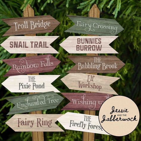 Woodland Signs, Fairy Garden Sign, Enchanted Forest Party, Forest Birthday Party, Faraway Tree, Fairy Garden Birthday Party, Forest Birthday, Forest Party, Fairy Garden Party