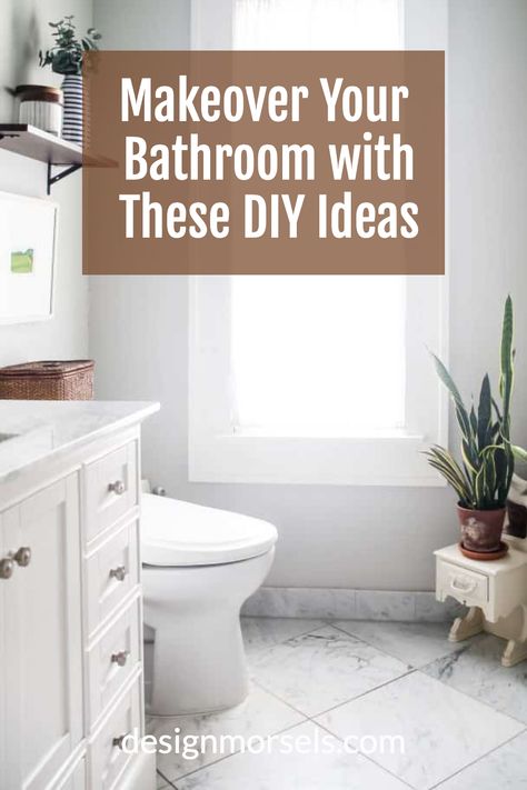 Makeover Your Bathroom with These DIY Ideas Remodeling Ideas On A Budget Bedroom Makeovers Small Bathrooms, Bathroom Remodels On A Budget, Easy Bathroom Updates Diy, Update Small Bathroom On A Budget, Odd Shaped Bathroom, Small Bathroom Makeovers On A Budget, Diy Bathroom Remodel On A Budget, Diy Small Bathroom Remodel On A Budget, Diy Home Improvement On A Budget