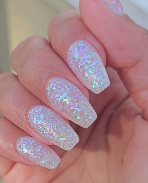 Amber F. perfectly captured the luminescence of ✨ Crystal Chandelier ✨ in this manicure!  💫 Shop Here! 💫 [https://www.peppigel.com/collections/new](https://www.peppigel.com/collections/gel-polish-colors)  _  #PeppiGel #DipPowderNails #GelNails #DIYNails #Nails #SummerNails #SummerNails2024 Glittery Nails, Gel Polish Colors, Polish Colors, Dip Powder Nails, Nails Nails, Diy Nails, Crystal Chandelier, Glitter Nails, Gel Polish