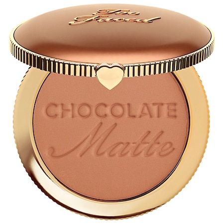 Chocolate Soleil Matte Bronzer - Too Faced | Sephora Chocolate Facial, Too Faced Chocolate, Best Bronzer, Too Faced Bronzer, Matte Bronzer, Bronzing Powder, Too Faced Makeup, Cruelty Free Makeup, Benefit Cosmetics