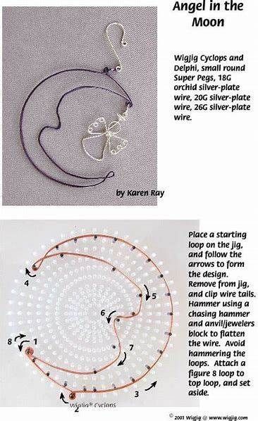 Image result for Free Wigjig Patterns Wig Jig, Moon Ornament, Wire Jig, Diy Wire Jewelry Rings, Wire Jewerly, Wire Jewelry Patterns, Wire Jewelry Rings, Jewelry Making Classes, Wire Wrap Jewelry Designs