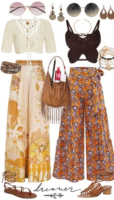 Spring Boho Outfit | ShopLook Light Boho Outfit, Girly Boho Aesthetic, Pink Boho Outfit, Indie Music Festival Outfit, Bohemian Aesthetic Outfit, Sun Outfits, Boho 2024, Moon 2024, Boho Hippie Outfits