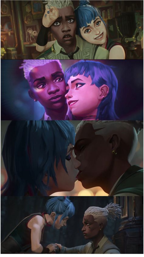 AU arcane Arcane Au, Jinx And Ekko, Ekko Arcane, League Of Legends Kda, Arcane Oc, Movies Fanart, Get Jinx, Arcane Fanart, Vi Arcane