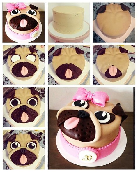 You will earn much" wow" with this super cute pug cake at your party ! --> http://wonderfuldiy.com/wonderful-diy-cute-pug-cake/ ‪#‎diy‬ ‪#‎cake‬ Pug Birthday Cake, Pug Cake, Lemon And Coconut Cake, Decorate Ideas, Blackberry Cake, Cake Diy, Animal Cakes, Dog Cakes, Birthday Cake Recipe